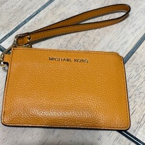 Michael Kors Tangerine Leather Wristlet